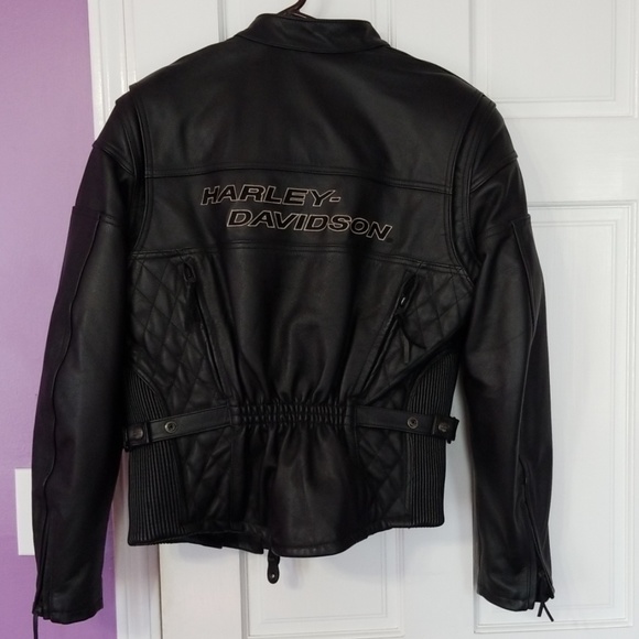 Womens HEAVY Duty leather Harley Davidson Jacket